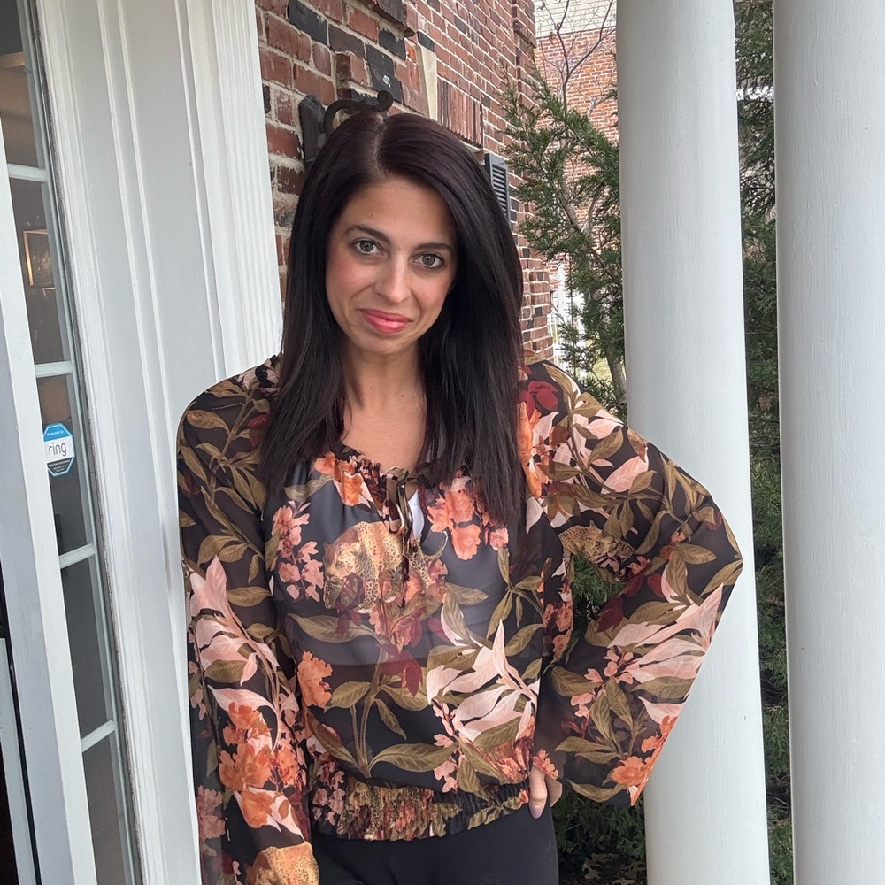 Floral Chiffon Women's Top